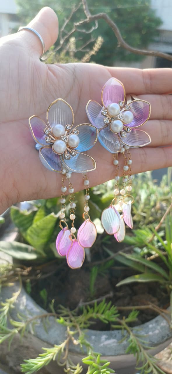 Colourfull Floral pearl Earrings
